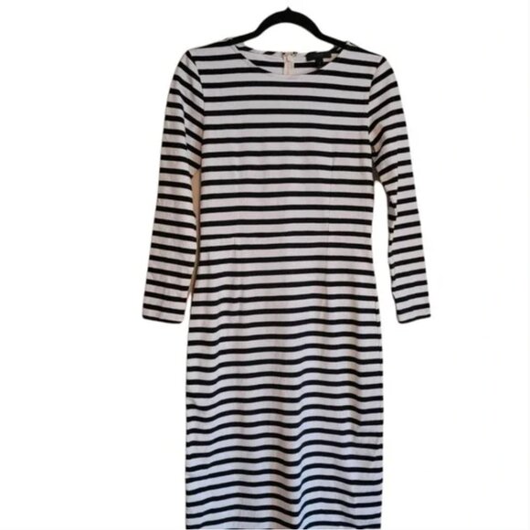 J CREW striped knit midi dress size 4 - Picture 3 of 12